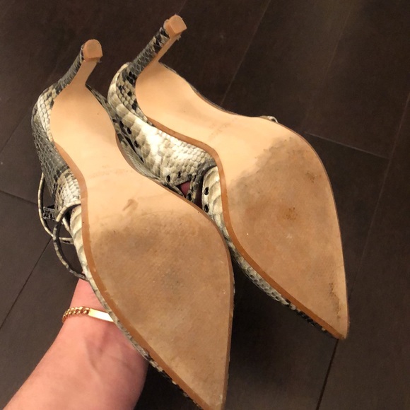 Zara Faux Snakeskin Strappy Shoe - Picture 2 of 8